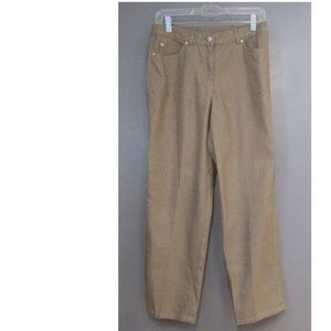 NEW Ruby Rd. Brown Metallic Pants Size 6P